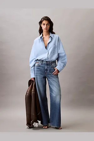 Calvin Klein Viscose Blend Relaxed Button-Down Shirt