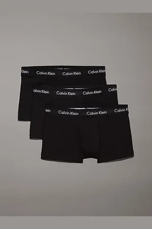 Calvin Klein 3 Pack Low Rise Trunks - Cotton Stretch Wicking