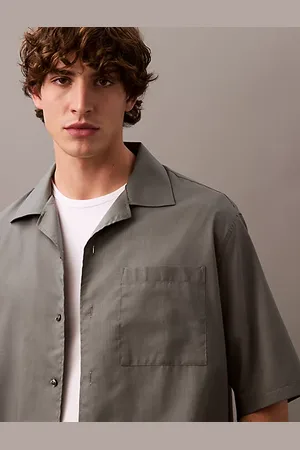 Calvin Klein Relaxed Cotton Gauze Shirt