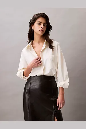 Calvin Klein Viscose Blend Relaxed Button-Down Shirt