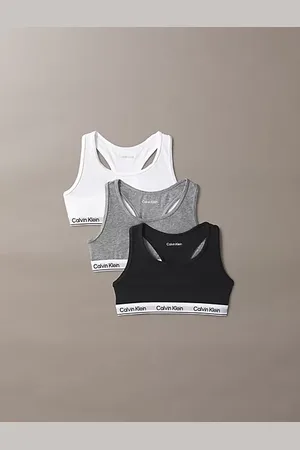 Calvin Klein 3 Pack Girls Bralettes - Icon Cotton Stretch