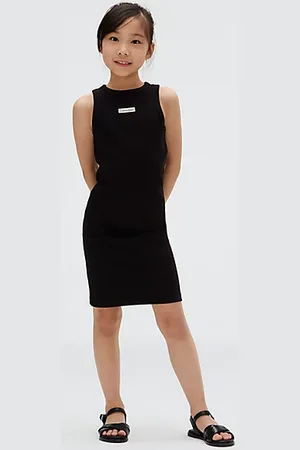 Calvin Klein Slim Ribbed Sleeveless Dress