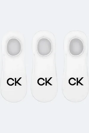 Calvin Klein 3 Pack Soft Combed Cotton Invisible Socks