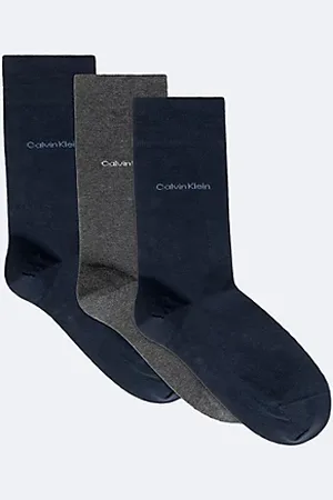 Calvin Klein 3 Pack Soft Combed Cotton Crew Socks