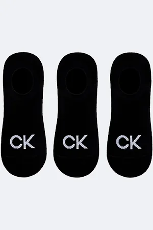 Calvin Klein 3 Pack Soft Combed Cotton Invisible Socks