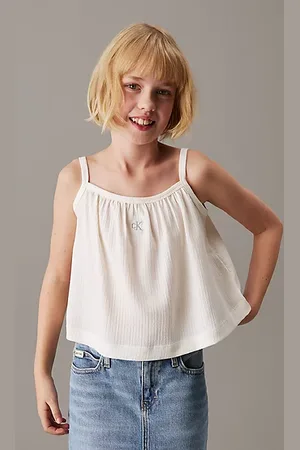Calvin Klein Loose Crinkle Strap Top