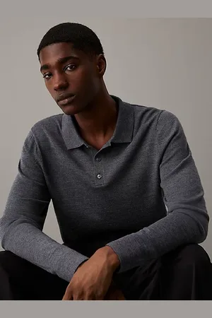 Calvin Klein Merino Wool Polo Jumper