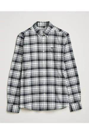 Barbour Mænd Langærmede skjorter - Stonewell Flannel Check Shirt Grey Marl