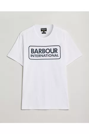 Barbour Mænd Kortærmede - Large Logo Crew Neck Tee White