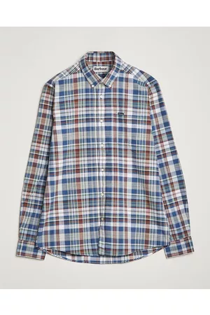 Barbour Mænd Langærmede skjorter - Tailored Fit Seacove Checked Shirt Blue