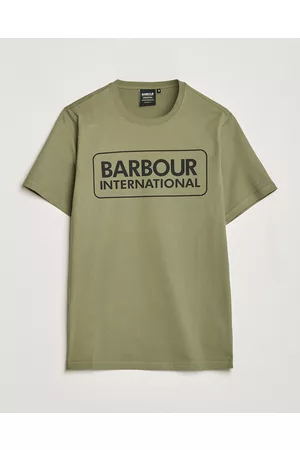Barbour Mænd Kortærmede - Large Logo Crew Neck Tee Light Moss