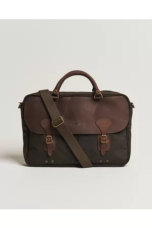 Barbour Mænd Skuldertasker - Wax Leather Breifcase Olive