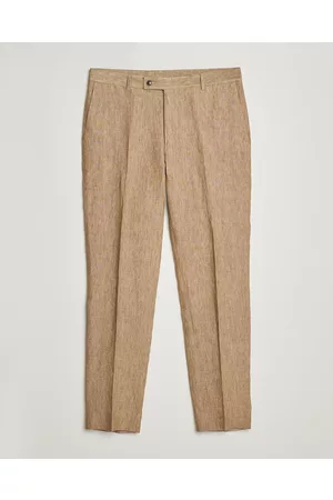Morris Mænd Khaki bukser - Bobby Linen Suit Trousers Khaki