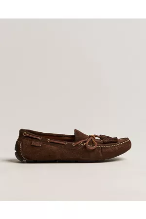 Ralph Lauren Mænd Flade sko - Anders Suede Driving Shoe Chocolate Brown