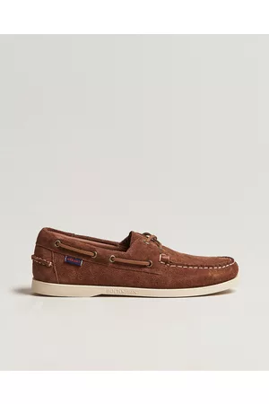 SEBAGO Mænd Flade sko - Docksides Suede Boat Shoe Dark Brown