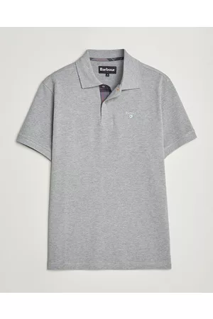 Barbour Mænd Poloer - Tartan Pique Polo Grey Marl
