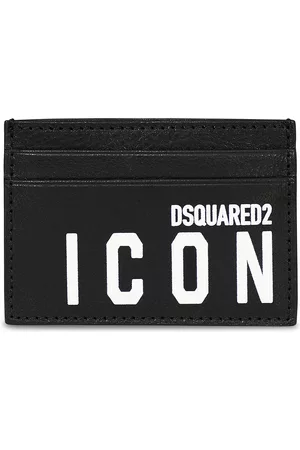 Dsquared2 Mænd Punge - Icon Leather Card Holder Black