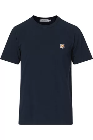 Maison Kitsuné Mænd Kortærmede - Fox Head T-Shirt Navy