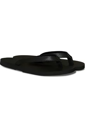 The Resort Co Mænd Klipklapper - Saffiano Leather Flip-Flop Black