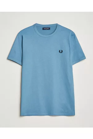 Fred Perry Mænd Kortærmede - Ringer Cotton T-Shirt Ash Blue