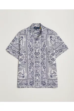 Ralph Lauren Mænd Kortærmede - Printed Paisley Short Sleeve Shirt Blue