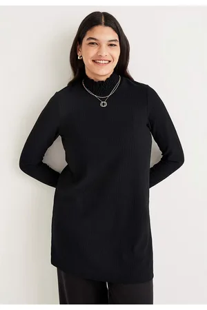 Cellbes Rynket tunika med smocket turtleneck