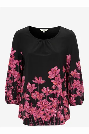 Cellbes Jerseytop med et blomstermønster Engla
