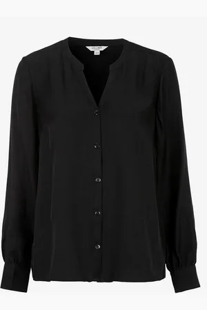 Cellbes Vævet bluse med knapper