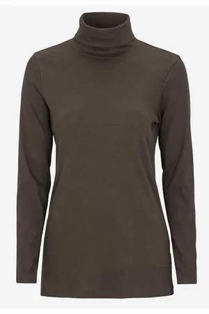 Cellbes Ribbet turtleneck trøje i økologisk bomuld