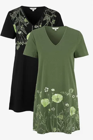 Cellbes Mønstrede jerseytunikaer Barbro 2-pack