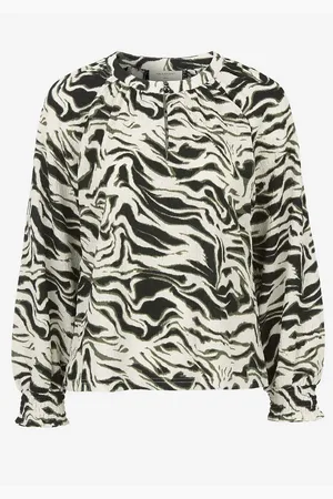 Freequent Mønstret jerseybluse