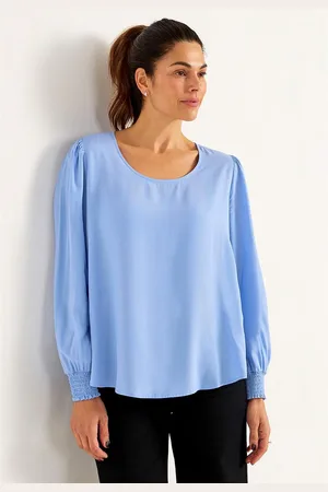 Cellbes Bluse med smock ved manchetterne
