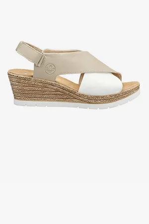 Rieker Sandal med hæl med justerbar velcrolukning