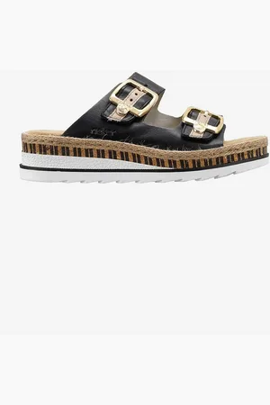 Rieker Lædersandal med justérbare remme