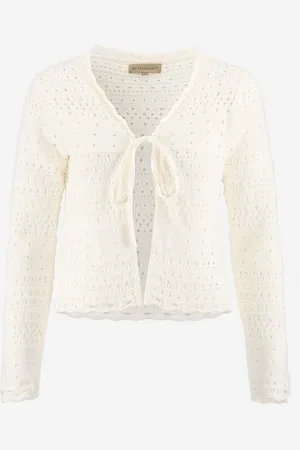 soyaconcept Fintstrikket cardigan med hulmønster