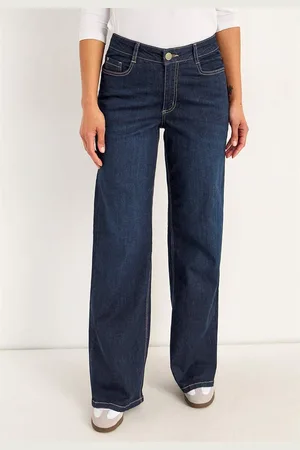 Cellbes Brede, lange jeans med høj talje