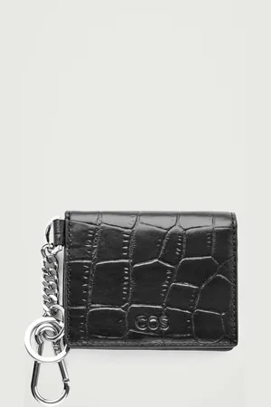COS CROC-EFFECT LEATHER WALLET