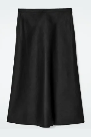 COS Linen-Blend Midi Column Skirt