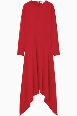 COS Open-Sleeve Silk-Blend Dress