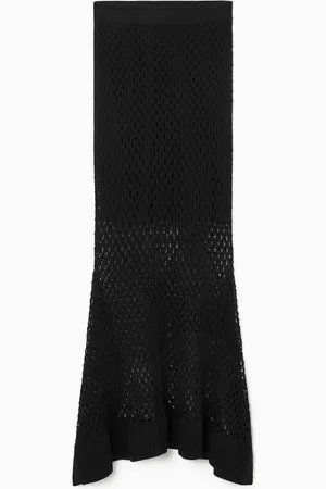 COS Asymmetric Open-Knit Skirt