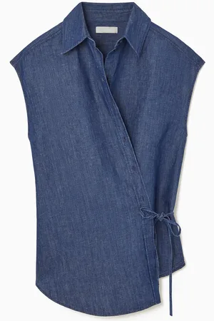 COS Regular Denim Wrap Shirt in