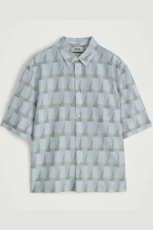 COS Geometric-Print Short-Sleeved Shirt in