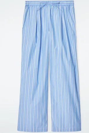 COS Pinstriped Cotton Pyjama Trousers in