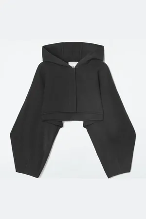 COS Cropped Double-Faced Wool Hooded Jacket