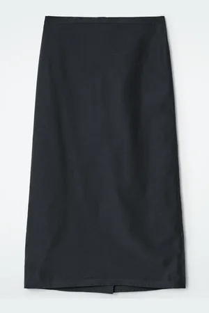 COS Cotton Drawstring Midi Skirt