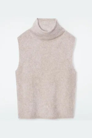 COS The Funnel-Neck Brushed-Cashmere Vest