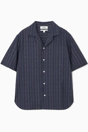 COS Relaxed Zigzag Stripe Cotton Shirt in