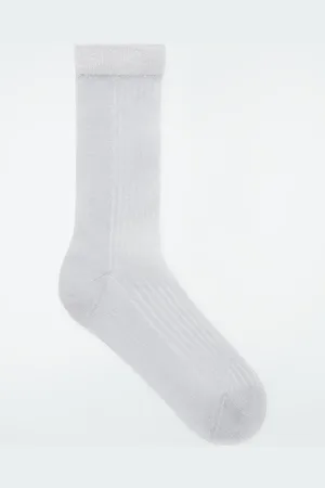 COS Ribbed Sheer Socks
