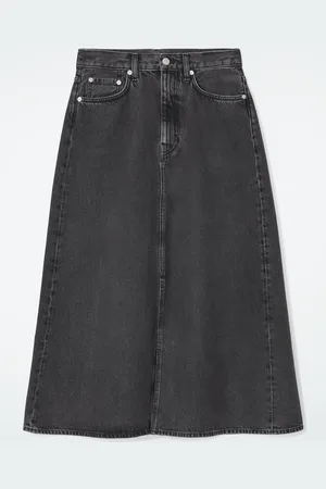 COS A-Line Denim Midi Skirt