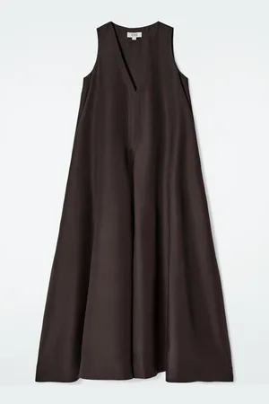 COS A-Line Linen-Blend Maxi Dress in